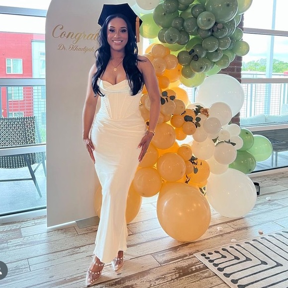 House of CB CHARMAINE IVORY CORSET MAXI DRESS white XS NWOT - Picture 4 of 13